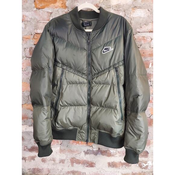 Nike Green Puffer Coat Mens Sz L Two Tone? - Picture 1 of 5